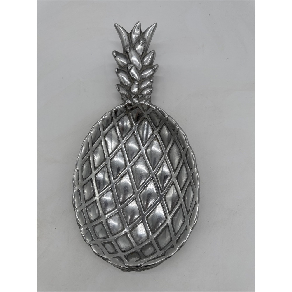 Vintage Wilton Cast‎ Aluminum Pineapple Tray / Dish Footed Signed